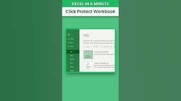 HOW TO SET A PASSWORD IN A EXCEL #shorts