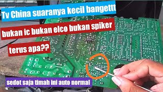 cara mengatasi tv cina suara kecil