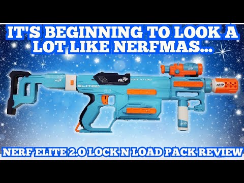 Nerf Elite 2.0 Lock N Load Pack, Blaster, 50 Elite Darts, Stock