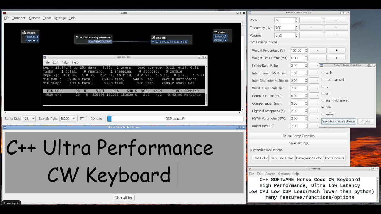 Raspberry Pi 4 - Ultra Performance C++ Morse Code CW Keyboard - Many ...