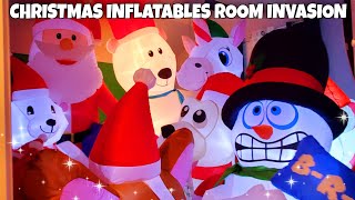 Christmas Inflatables We Did NOT Put Outside Blow Up Room Invasion 2020
