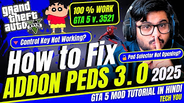 How to Fix Addon Peds 3.0 in GTA 5 | Ped Selector Not Opening? Control Key Issue Solved | 2025