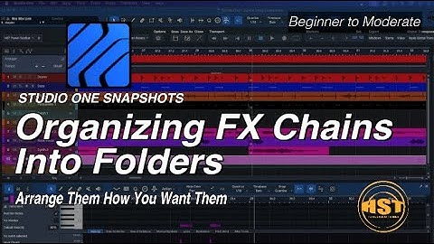 FX-ketens in mappen ordenen - Studio One Snapshots