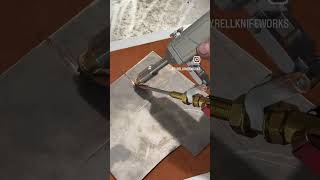 Cutting titanium folder liners with a laser!