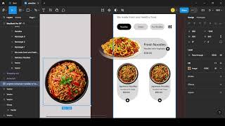 Noodles Food App UI/UX Design in Figma 🍜 | Creative Food UI Tutorial for Beginners screenshot 4