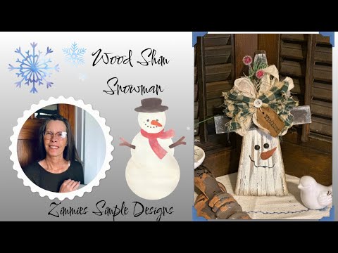 Wood shim snowman/Easy winter craft tutorial - YouTube
