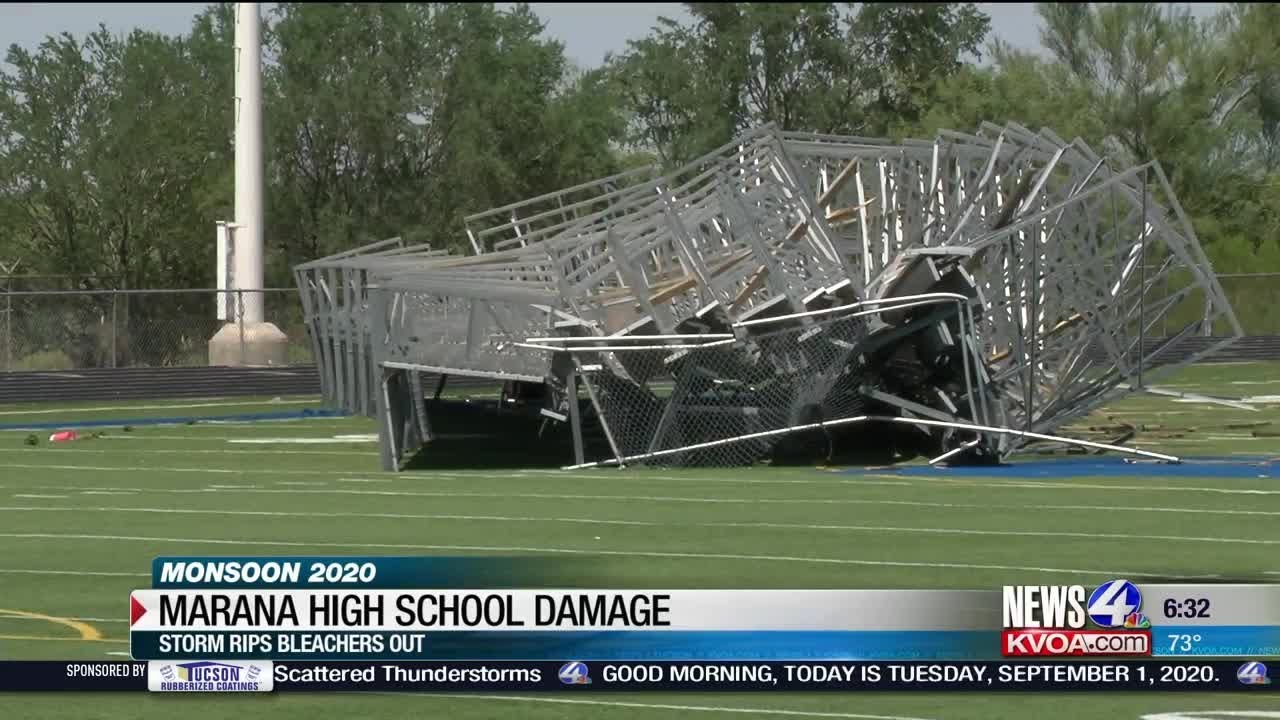 Monsoon storms cause damage at Marana High School YouTube