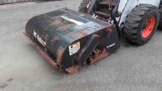 BOBCAT 60 SWEEPER BUCKET BRUSH WALKAROUND