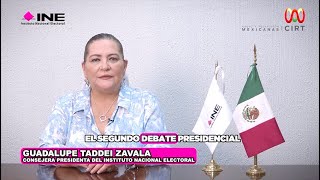 Mensaje de Guadalupe Taddei, con motivo del Segundo Debate Presidencial