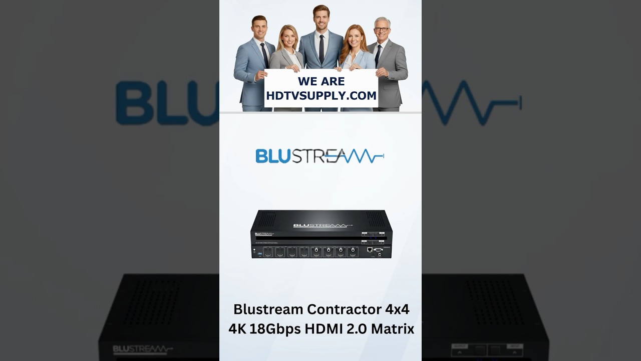 Blustream CMX44CS Contractor 4x4 4K 18Gbps HDMI 2.0 Matrix - YouTube