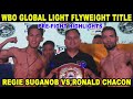 REGIE SUGANOB VS RONALD CHACON PRE- FIGHTS HIGHLIGHTS | VACANT WBO GLOBAL CHAMPIONSHIP