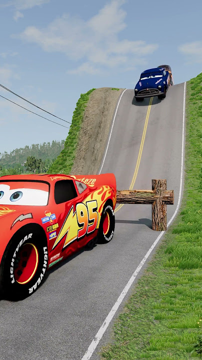 Cars & Long City Buse vs Logs Trap - BeamNG.drive #beamngdrive #beamngrao #bus