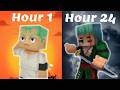 I Spent 24 Hours As ZORO In Minecraft!