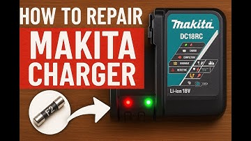 Makita Battery Charger Repair Flashing Red and Green F2 fuse replacement