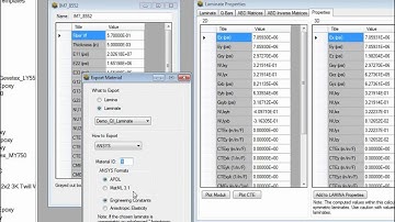 Helius:ComositePro Demo: Export Material to FEA feature