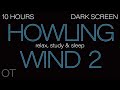 HOWLING WIND Sounds for Sleeping| Relaxing| Studying| BLACK SCREEN| Real Storm Sounds| 10 HOURS VER2