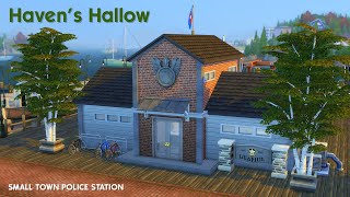SMALL TOWN POLICE STATION | Haven's Hallow Save File | Sims 4 Speed Build screenshot 2
