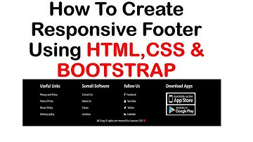 How to make or create responsive Footer Using HTML, CSS AND BOOTSTRAP In A Few Minutes
