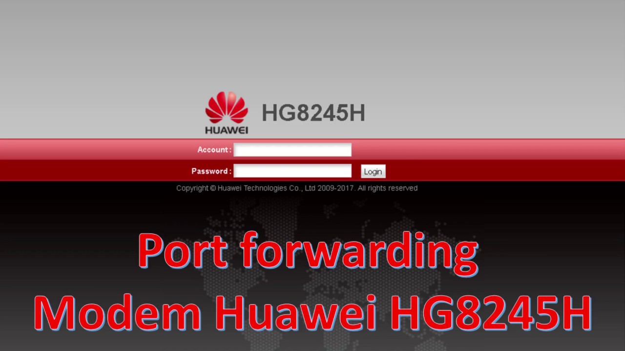 Port Forwarding Modem Indihome Huawei HG8245H YouTube