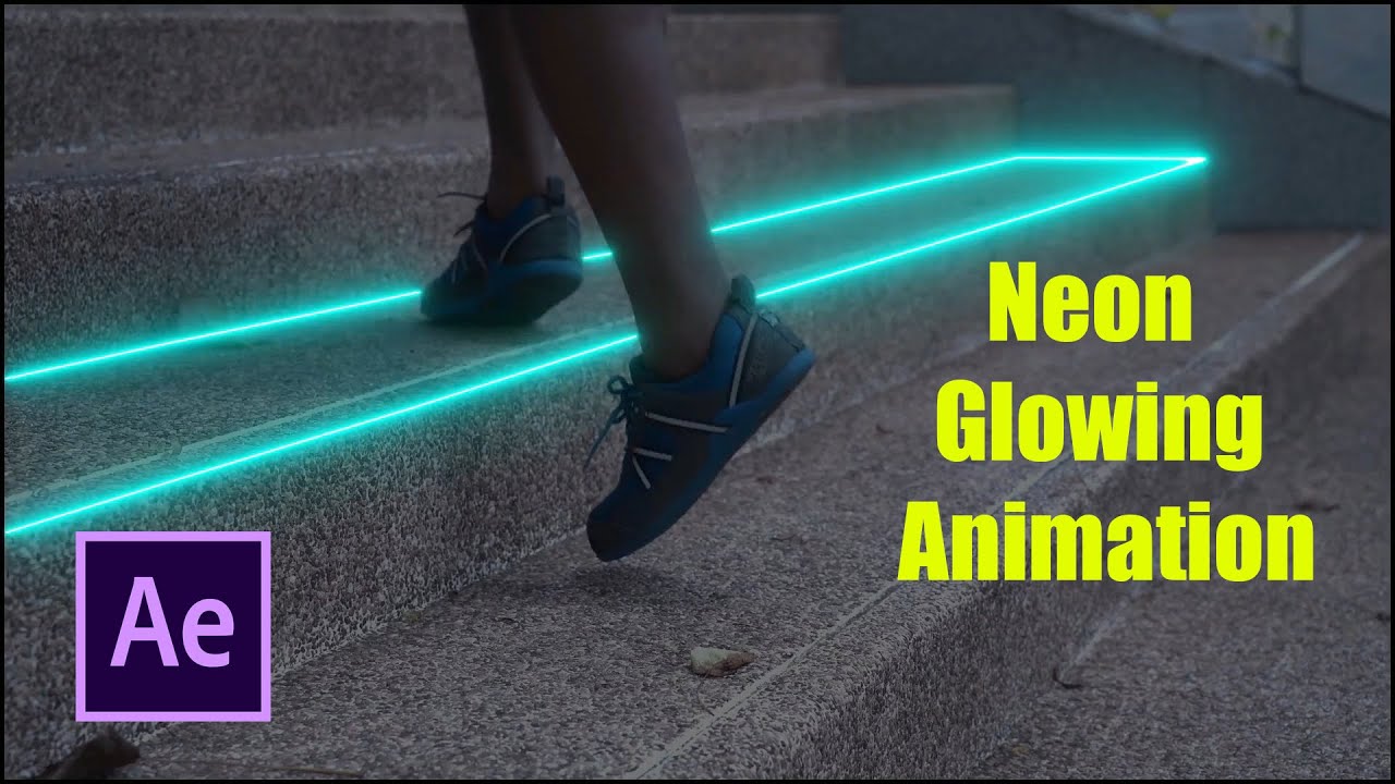 How to make neon glow effect over stairs in After Effects | After ...
