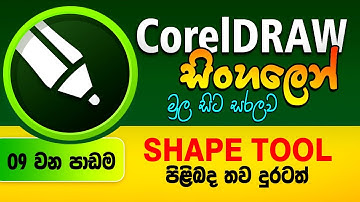 Corel Draw Sinhala Tutorial  Beginner Course   Lesson 9 Shape tool in CorelDRAW (ii)