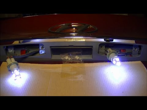 Hyundai Sonata Rear License Plate Lights/Bulbs/Lamps To LED  Replacement