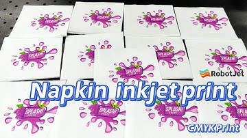 Napkin/ Tissue paper printing machine, robotjet custom single pass digital printer!  #printing