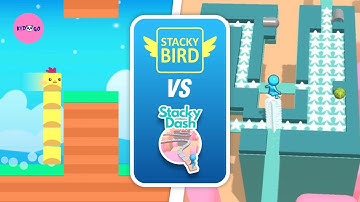 Stacky Bird Vs Stacky Dash Gameplay | Part 1 (iOS, Android)