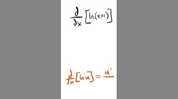 Derivative of ln(x+1) #shorts #calculus