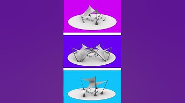 Parametric Tensile Structures 01 - Architectural Outdoors (3d Models) #shorts #parametricdesign
