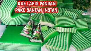 Resep Kue Lapis Pandan Tapioka Pake Santan Instan l Takaran gelas