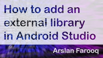 How to use an external library in ANDROID STUDIO