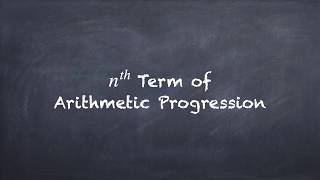 Progression - nth Term of Arithmetic Progression