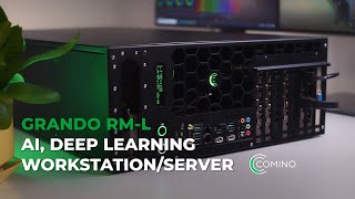 Powerful & silent AI/ML, VP and Rendering Workstation/Server Comino Grando RM-L with liquid cooling.