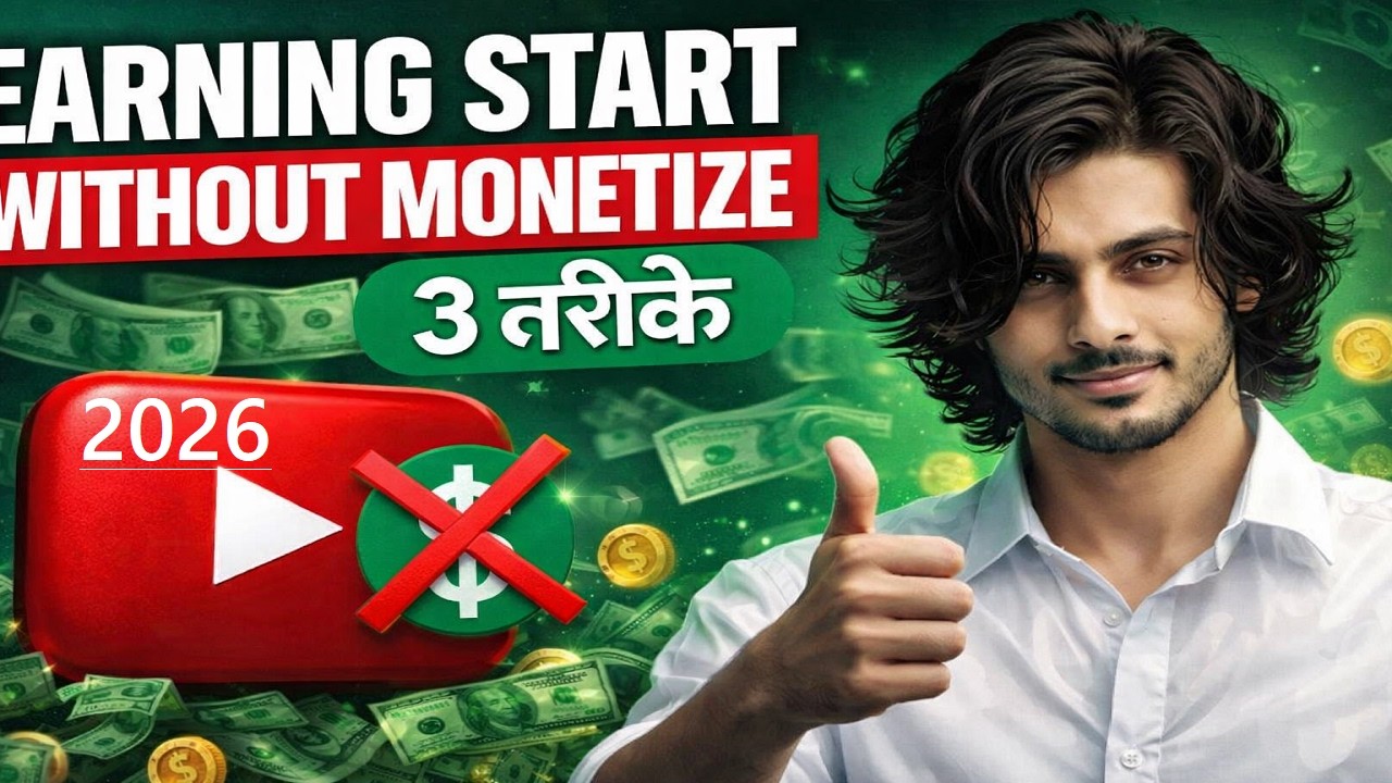 YouTube Without Monetization Earning 2026 | YouTube Se Paise kaise Kamaye | New Creators Must Watch