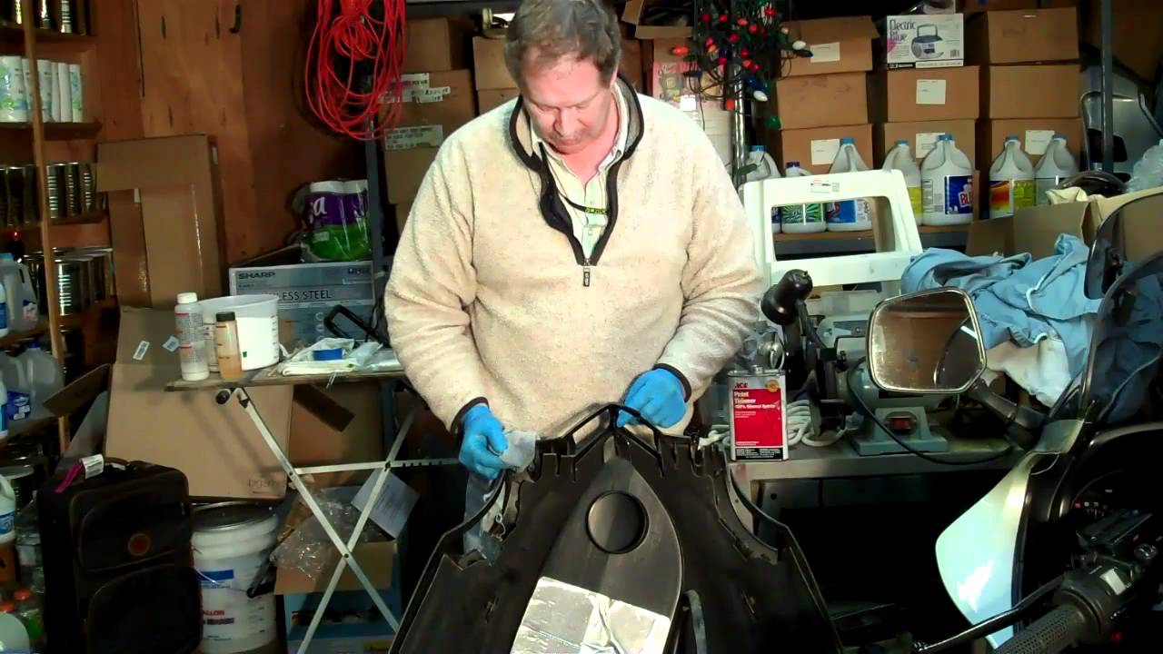 How to repair snowmobile hood, Artic Cat M7Video 2, prep work YouTube