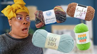 YARN SNOB REVIEWS | Lion Brand Test Yarns from JOANN [I HOPE THEY KEEP THESE ONES!] | TL YARN CRAFTS screenshot 5