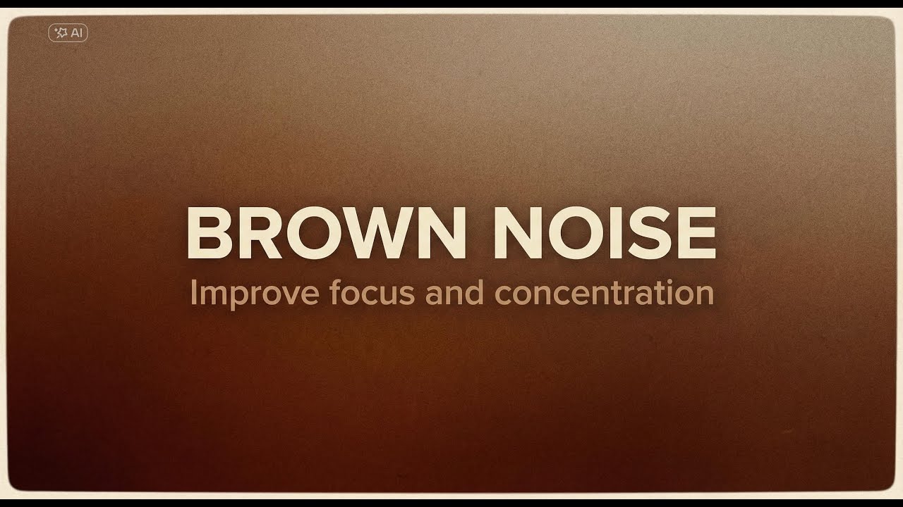 Brown Noise for Focus and Calm – 1 Hour - YouTube