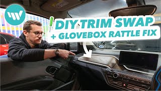 BMW i3: HOW TO Fix a Glovebox Rattle + Upgrade the Interior Trims to Dark Oak / Eucalyptus Wood