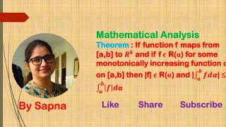 Theorem based on Integration of Vector Valued Function | by Sapna |@billionaireicon3311
