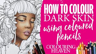 HOW TO COLOUR Dark Skin | Fabiana Trere Ancient Egypt Colouring Tutorial