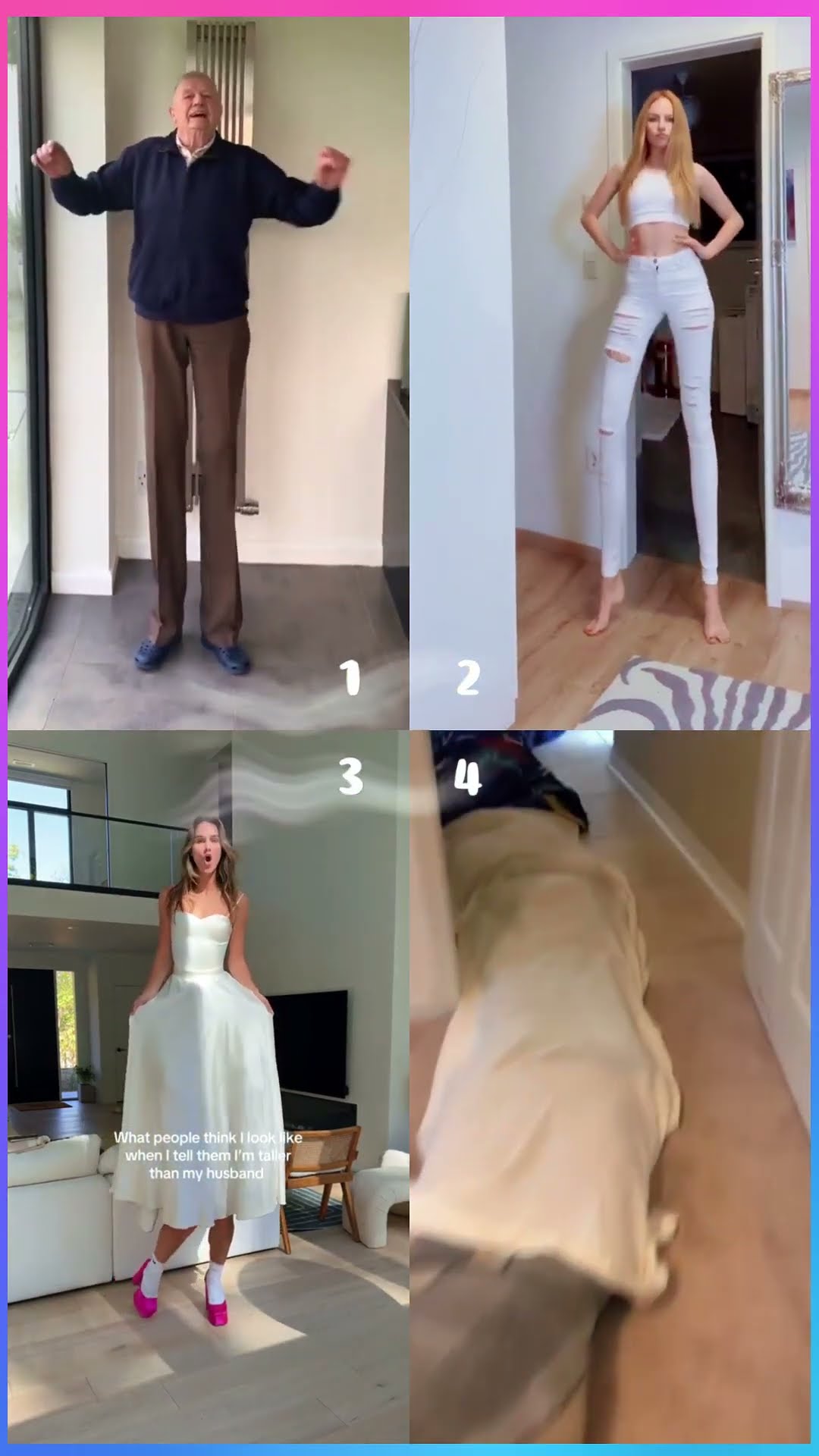 WHY ARE MY LEGS LONG ?? - Grandad x Sophia x Abbie x Sebastian #shorts #dance #tiktok #cute #funny
