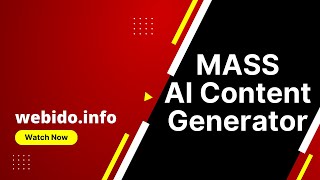 Full MASS AI Content Generator Update