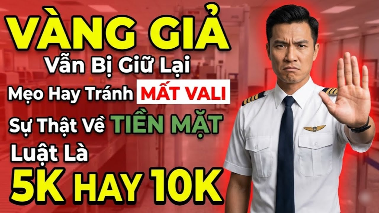Việt Kiều Lưu Ý: Đeo VÀNG GIẢ Cũng Bị Phạt? Bẫy 5-10 Ngàn Đô & Chiêu Trò Sân Bay Khiến Bạn MẤT SẠCH
