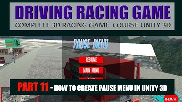 How To Create Pause Menu In Unity | Building Advance Driving Racing Game In Unity & C# #11
