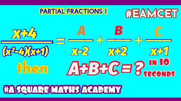EAMCET 13 | PARTIAL FRACTIONS -1|