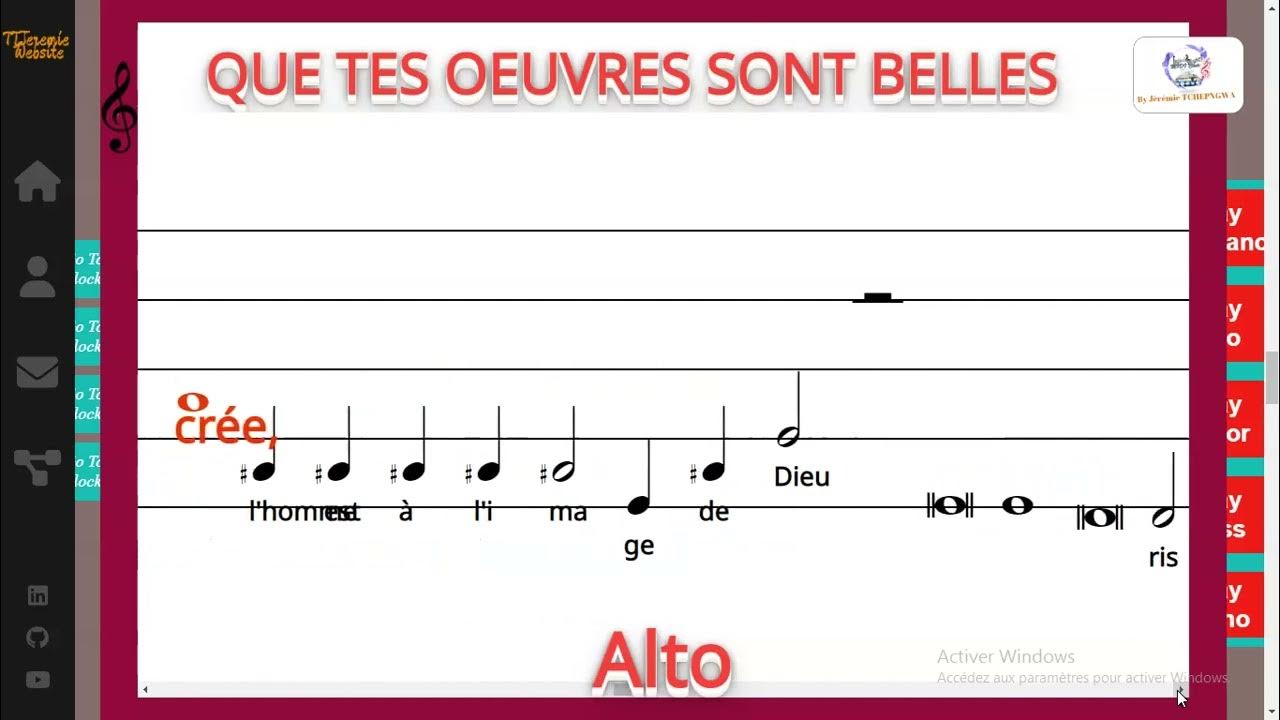 Que Tes Oeuvres Sont Belles www.youtube.com