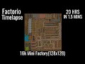 Factorio Timelapse:  16K Mini Factory (128x128) | 4K