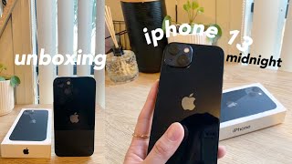 unboxing  iphone 13 midnight | aesthetic & asmr | camera test vs iphone xs