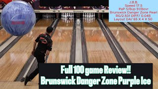 Danger Zone Purple Ice By Brunswick//Full review//Does our opinion change after 100 games?//2025//4k